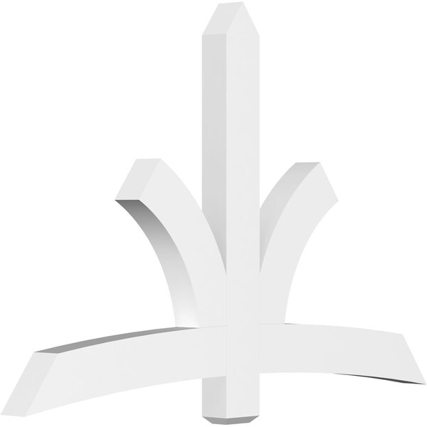 Ekena Millwork Davenport Architectural Grade PVC Gable Bracket, 72"W x 48"H x 4"D x 6"F, 16/12 Pitch GBP072X48X0406DAV00 - main